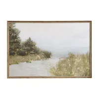 Martha Stewart Lake Walk Framed Gel Coated Canvas Art