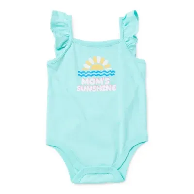 Okie Dokie Baby Girls Crew Neck Sleeveless Bodysuit