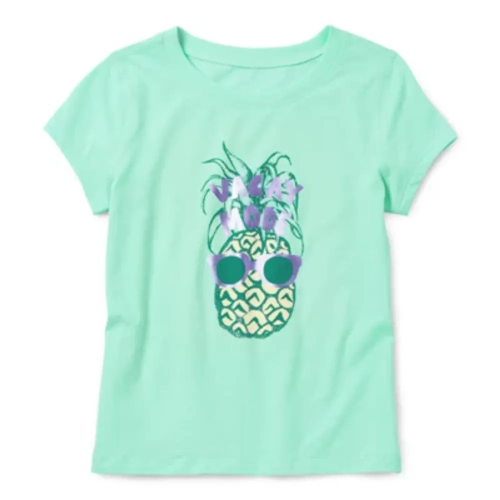 Thereabouts Little & Big Girls Adaptive Round Neck Short Sleeve Graphic T- Shirt