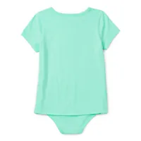 Thereabouts Little & Big Girls Crew Neck Short Sleeve Bodysuit