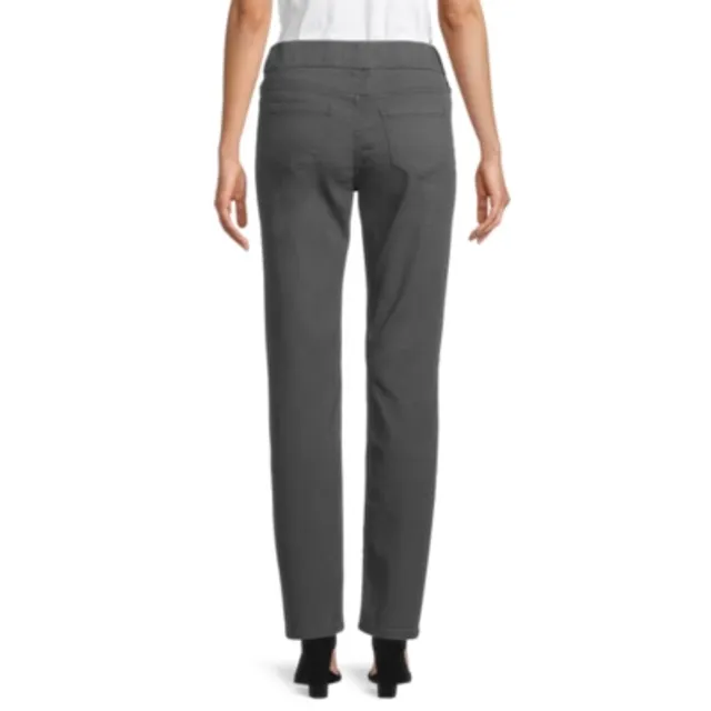 Liz Claiborne-Tall Lisa Womens Mid Rise Straight Pull-On Pants - JCPenney