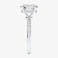 (G-H / Si1-Si2 Womens 4 1/4 CT. T.W. Lab Grown White Diamond 14K Gold Oval Side Stone Engagement Ring