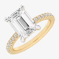 G-H / Si1-Si2) Womens 1 / CT. T.W. Lab Grown White Diamond 14K Gold Side Stone Engagement Ring