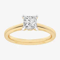 G-H / Si1-Si2) Womens 1 1/ CT. T.W. Lab Grown White Diamond 14K Gold Solitaire Engagement Ring