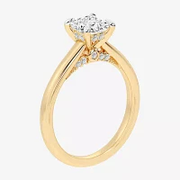 G-H / Si1-Si2) Womens 1 1/ CT. T.W. Lab Grown White Diamond 14K Gold Solitaire Engagement Ring