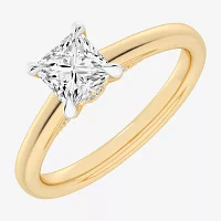 G-H / Si1-Si2) Womens 1 1/ CT. T.W. Lab Grown White Diamond 14K Gold Solitaire Engagement Ring