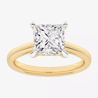 (G-H / Si1-Si2) Womens 2 1/5 CT. T.W. Lab Grown White Diamond 14K Gold Solitaire Engagement Ring