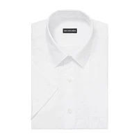 Van Heusen Poplin Mens Regular Fit Easy Care Short Sleeve Dress Shirt