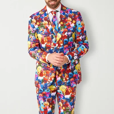 Opposuits Mens Sesame Street Suit & Tie Set