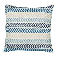 Lr Home Ash Sen Stripe Square Throw Pillow