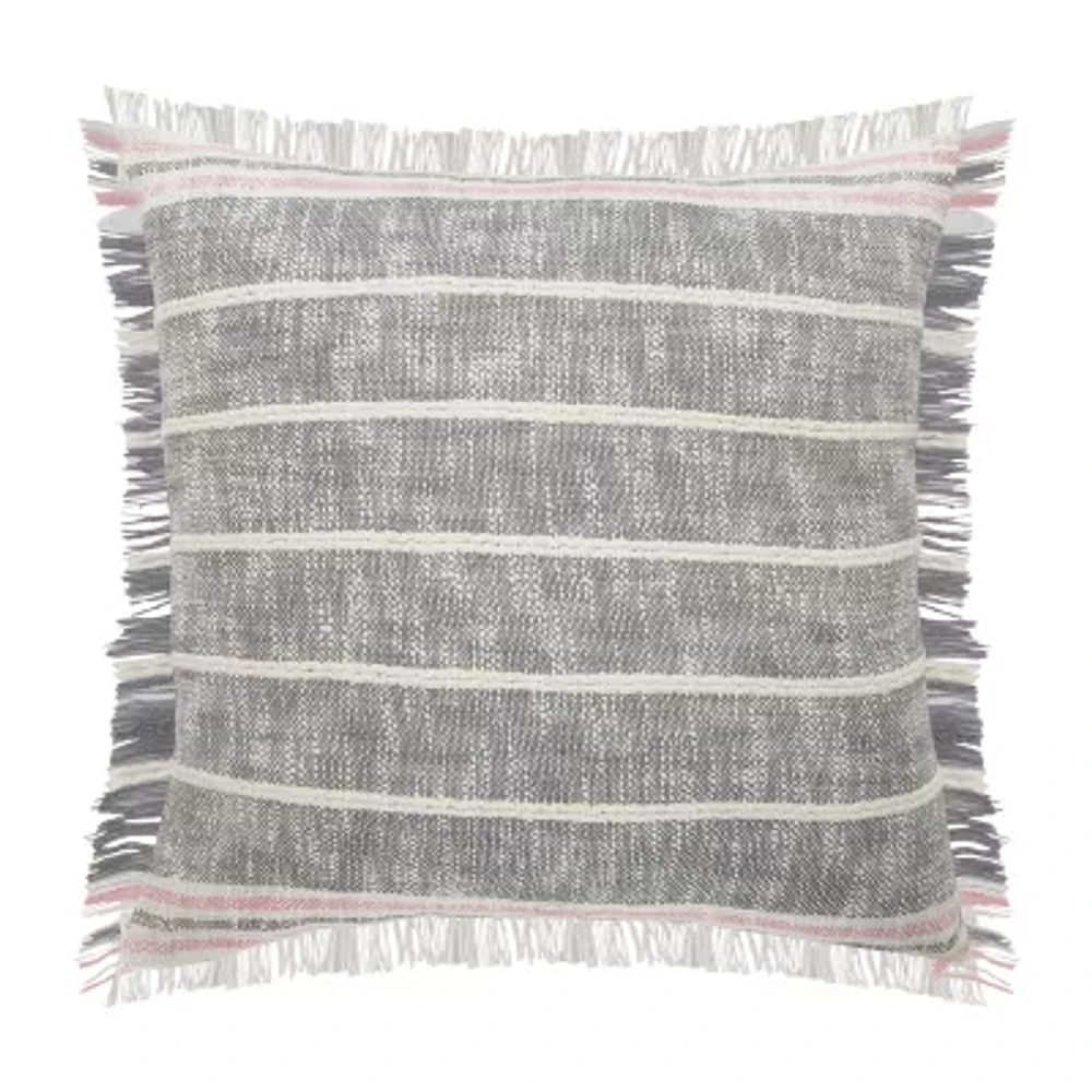 Lr Home Rose Stripe Square Throw Pillow