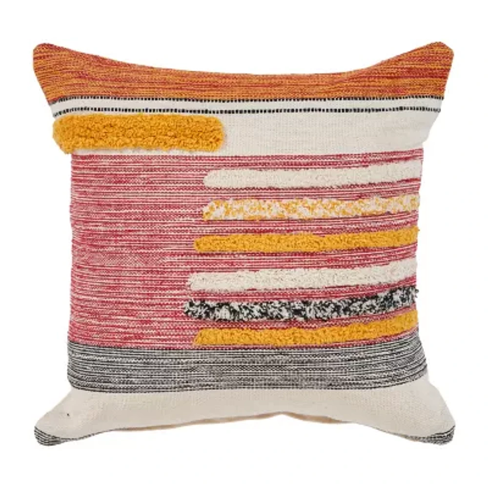 Lr Home Zimbu Stripe Square Throw Pillow