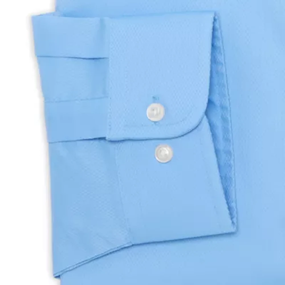 Stafford Advanced Performance Sweat Repel Mens Big & Tall Regular Fit Stretch Fabric Wrinkle Free Long Sleeve Dress Shirt