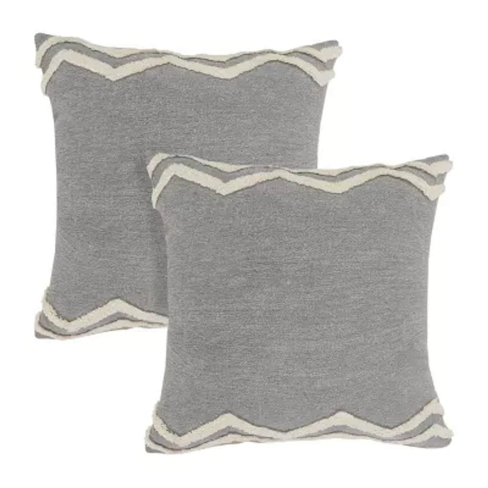 Lr Home Cal Modern Set Square Throw Pillow