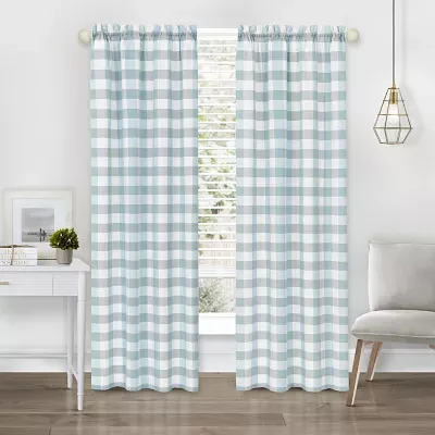 Achim Hunter Rod Pocket Light-Filtering Single Curtain Panel
