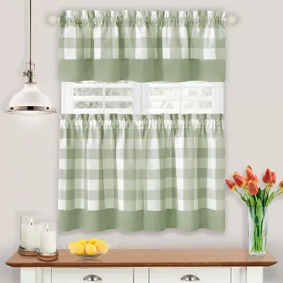 Achim Hunter 3-pc. Rod Pocket Window Tiers