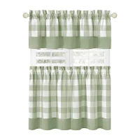 Achim Hunter 3-pc. Rod Pocket Window Tiers