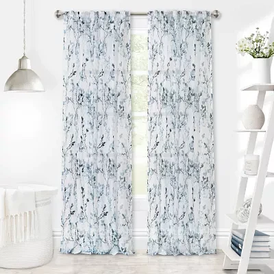 Achim Misty Back Tab Light-Filtering Single Curtain Panel