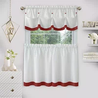 Achim Lana 3-pc. Rod Pocket Kitchen Curtains & Drapes Window Sets