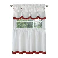 Achim Lana 3-pc. Rod Pocket Kitchen Curtains & Drapes Window Sets