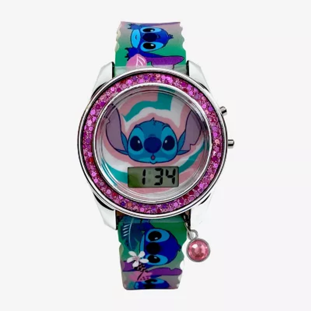 Disney Collection Stitch Girls Blue Strap Watch Las4095jc