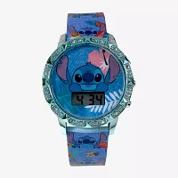 Disney Collection Lilo & Stitch Girls Blue Strap Watch Las40024jc
