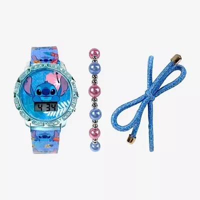 Disney Collection Lilo & Stitch Girls Blue Strap Watch Las40024jc
