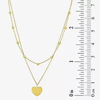 Womens 14K Gold Heart Pendant Necklace