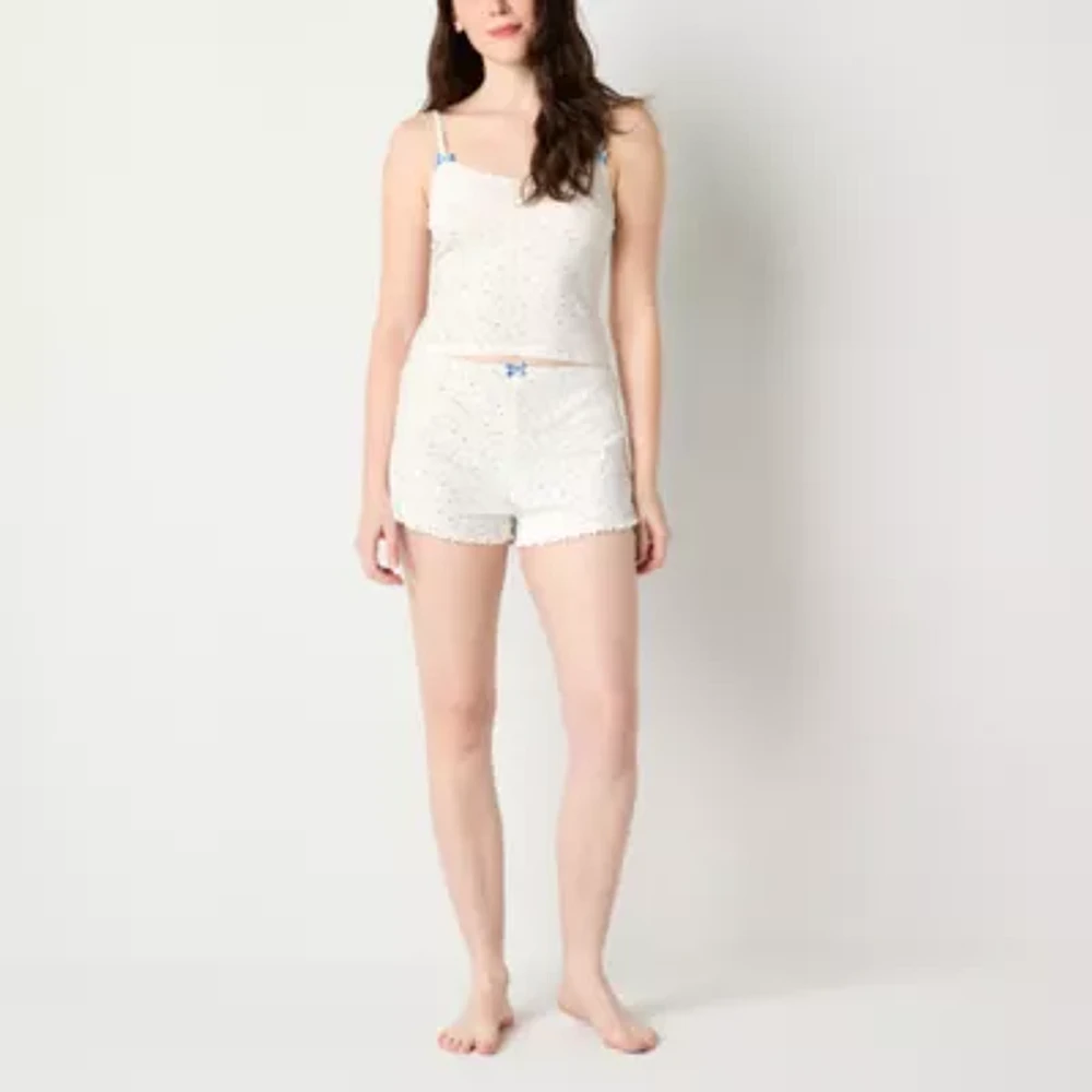 Arizona Body Womens Pointelle V-Neck Sleeveless 2-pc. Pajama Sets