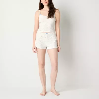 Arizona Body Womens Pointelle V-Neck Sleeveless 2-pc. Pajama Sets