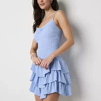 Emerald Sundae Womens Sleeveless Fit + Flare Dress Juniors