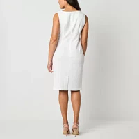 Maya Brooke Womens Windowpane Jacket Dress
