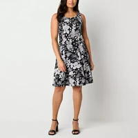 Perceptions Womens Floral Jacket Dress