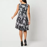 Perceptions Womens Floral Jacket Dress