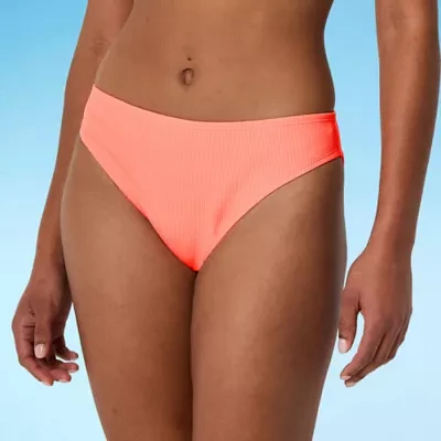 Decree Womens Lined Textured High Waist Bikini Swimsuit Bottom Juniors
