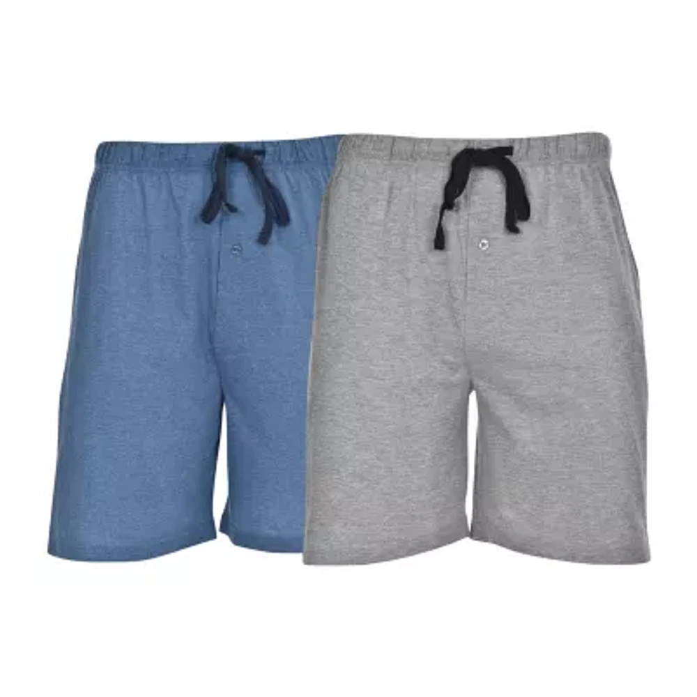 Hanes Lounge Mens Knit 2-pc. Pajama Shorts
