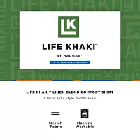 Haggar® Men's Life Khaki™ Short Sleeve Button-Down Linen Shirt