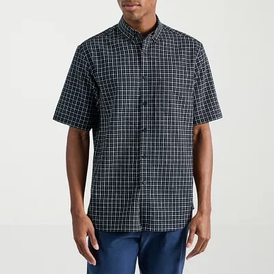 Haggar® Men's Life Khaki™ Short Sleeve Button-Down Linen Shirt