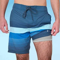 Free Country Striped Board Shorts