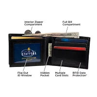 Stafford Mens Extra Capacity RFID Blocking Bifold Wallet
