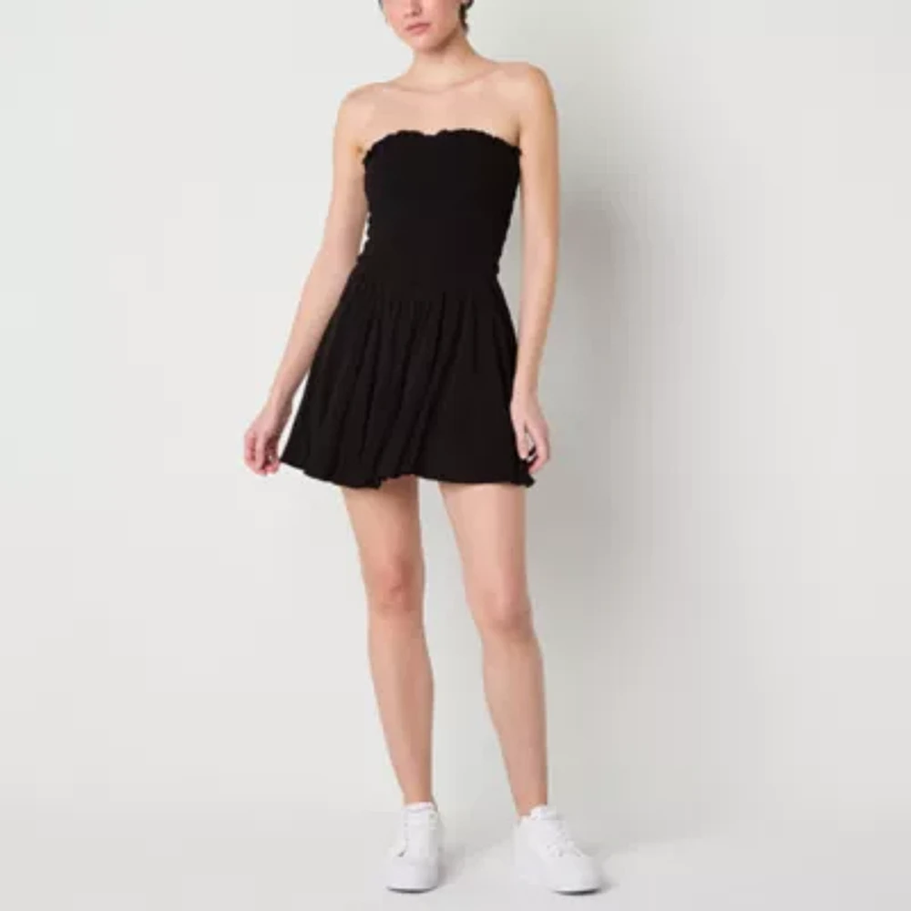 Arizona Womens Sleeveless Floral Fit + Flare Dress Juniors