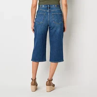 a.n.a Womens High Rise Relaxed Fit Denim Cropped Pant