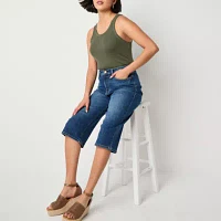 a.n.a Womens High Rise Relaxed Fit Denim Cropped Pant