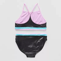 Thereabouts Little & Big Girls Ribbed Bikini Set