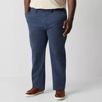 mutual weave Standard Chino Mens Big and Tall Relaxed Fit Flat Front Pant