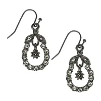 1928 Black Tone Drop Earrings