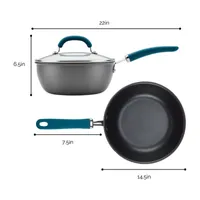 Rachael Ray Create Delicious Hard Anodized 3-qt. Everything Pan with Lid