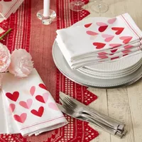 Design Imports Two Hearts Print 6-pc. Napkins