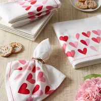 Design Imports Two Hearts Print 6-pc. Napkins