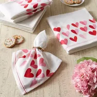 Design Imports Two Hearts Print 6-pc. Napkins